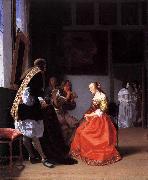 Jacob Ochtervelt Musical Company in an Interior painting